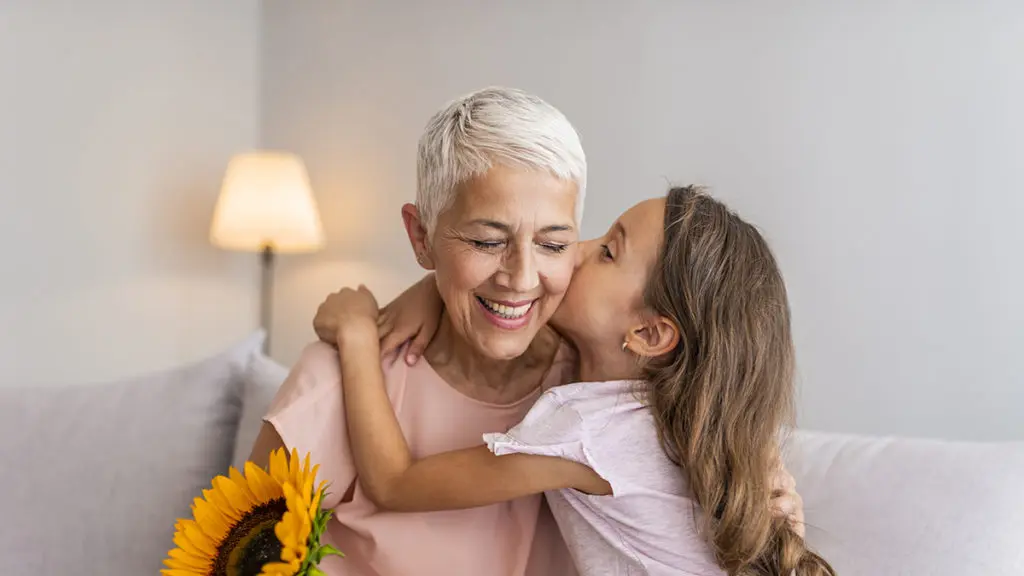 Grandma and granddaughter