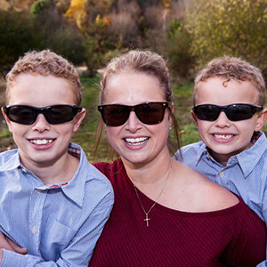 Julie Bohde and her kids