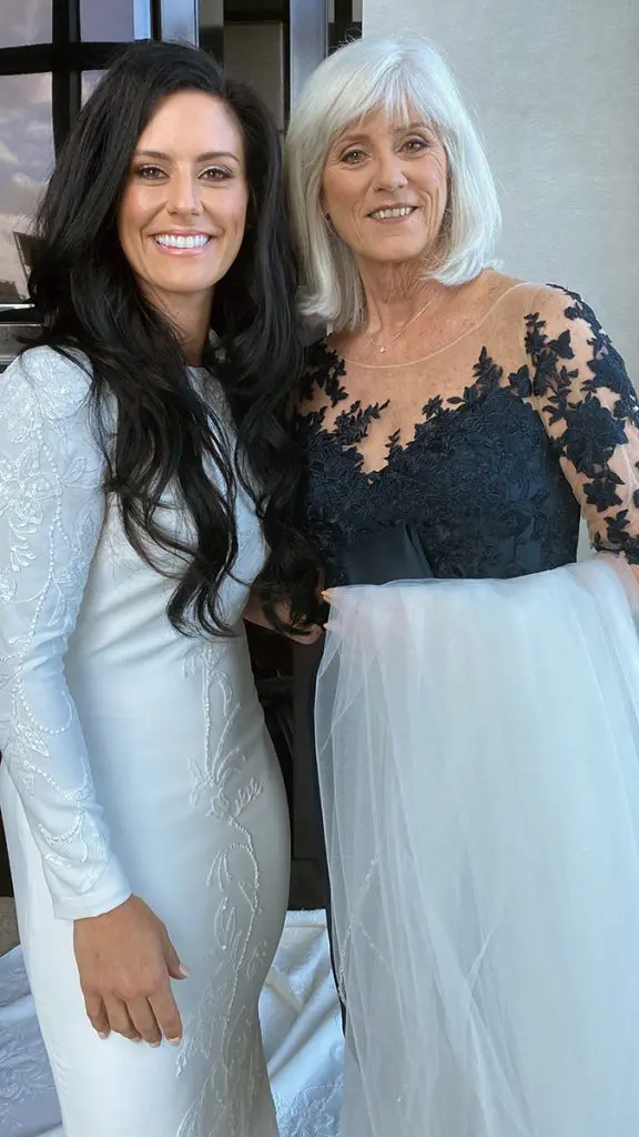 Ali Krieger and her mother