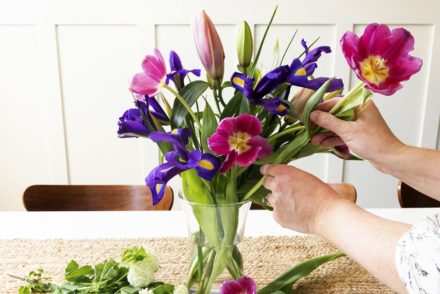 Arranging Flower Bouquet