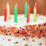 Birthday cake with candles