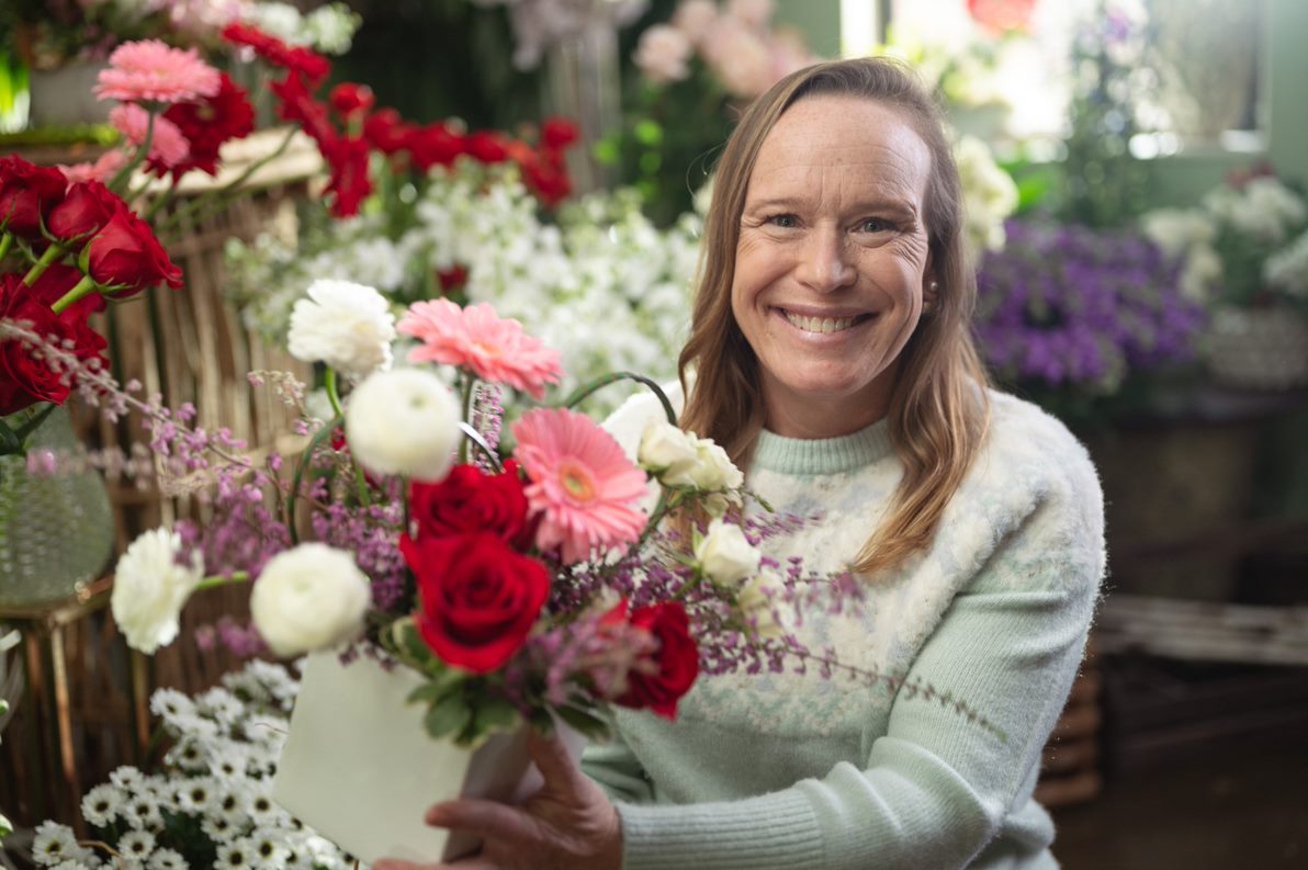 A photo of local florist Patti Fowler