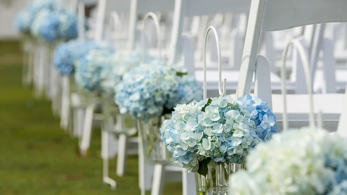 Wedding flower symbolism with Hydrangea bouquets