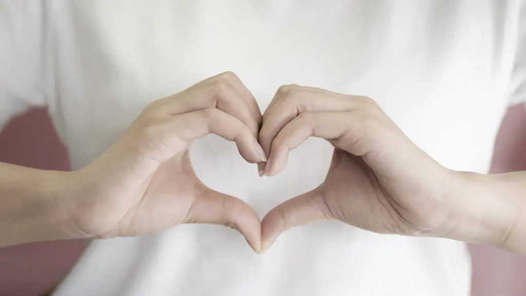 self-compassion with woman making a heart with her hands