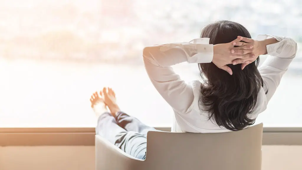 Photo of woman relaxing