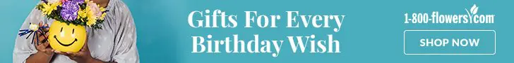 An ad for September birthday gifts