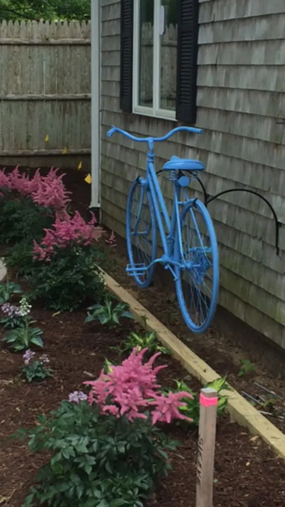 Photo of the memory garden at Rosewood Manor, which treats people with dementia by using plants, flowers, and gardening.