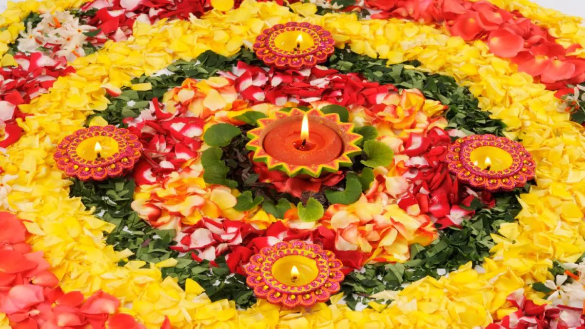 diwali with Diwali flowers