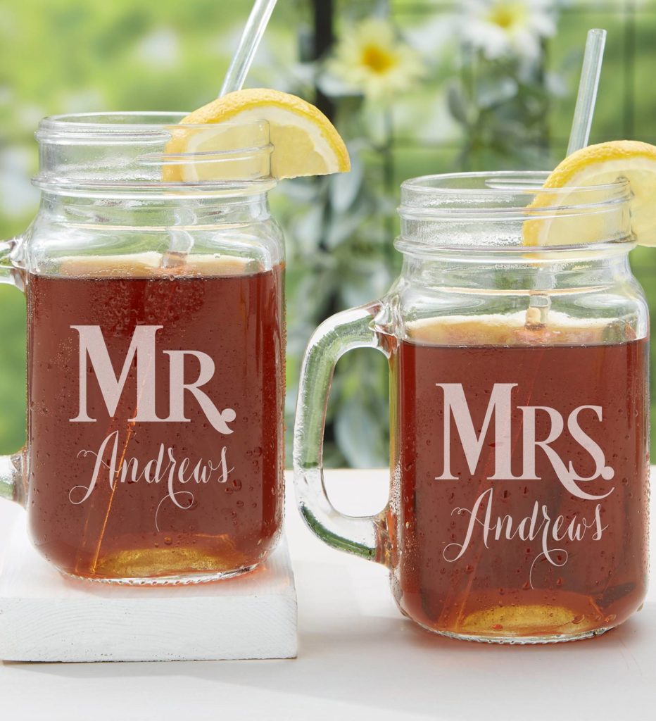 Picture of personalized mason jar hostess gifts