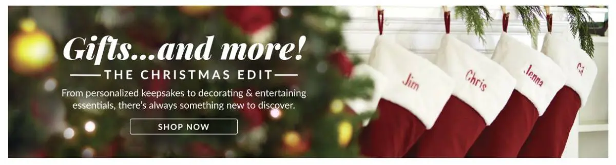 Christmas ad with stockings