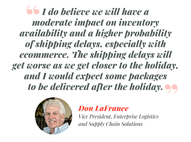 Quote from supply chain expert Don LaFrance