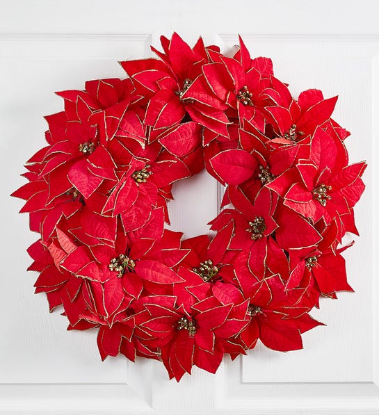 Picture of poinsettia wreath