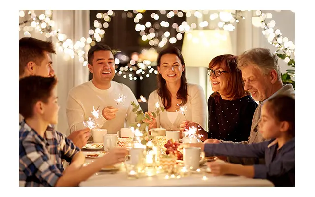 photo of family gathering for the holidays