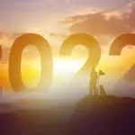 Graphic showing the arrival of the new year