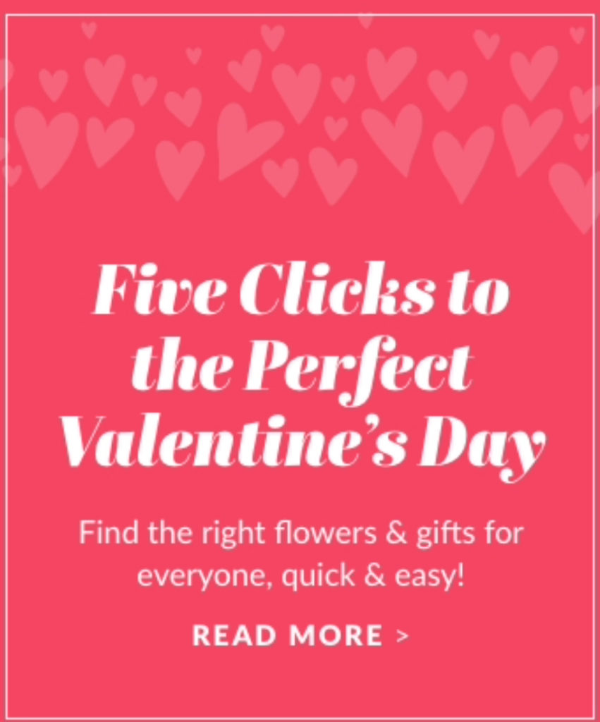 Five Clicks to VDay banner ad