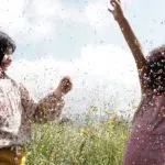 Picture of birthday girls with confetti