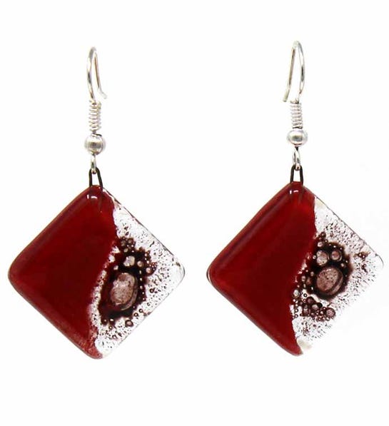 Handmade glass earrings