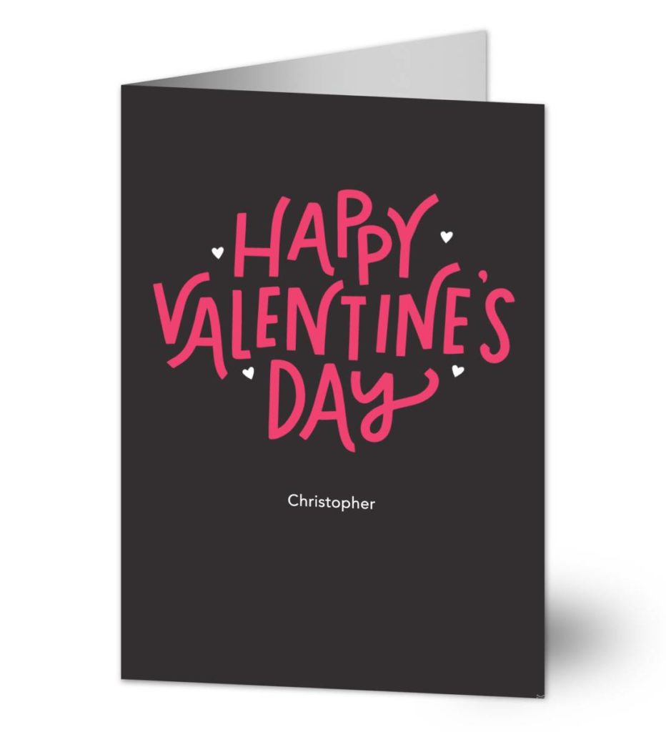 Hand-Lettered Valentine's Day card