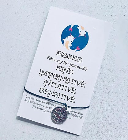 Zodiac Sign Horoscope Personalised Handmade VIRGO BIRTHDAY Wish Bracelet 