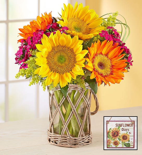 Sunflowers Warm Sunset Bouquet