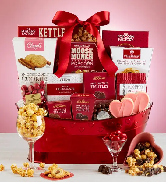 Photo of a Valentine's Day gift basket