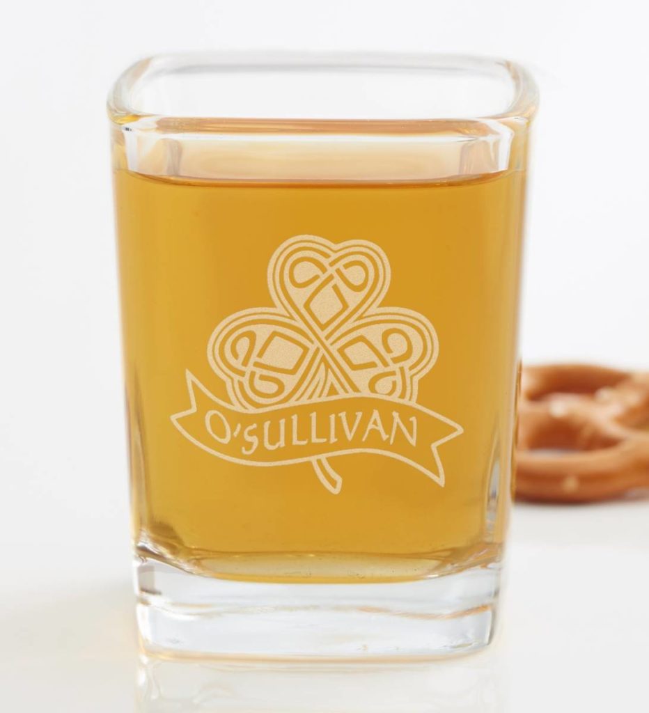 Celtic shamrock shot glass for Saint Patrick's Day