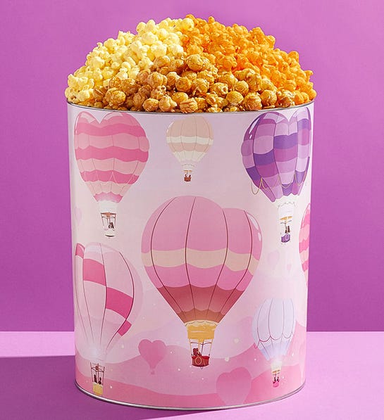 Photo of love lifts us up popcorn tin couple gift