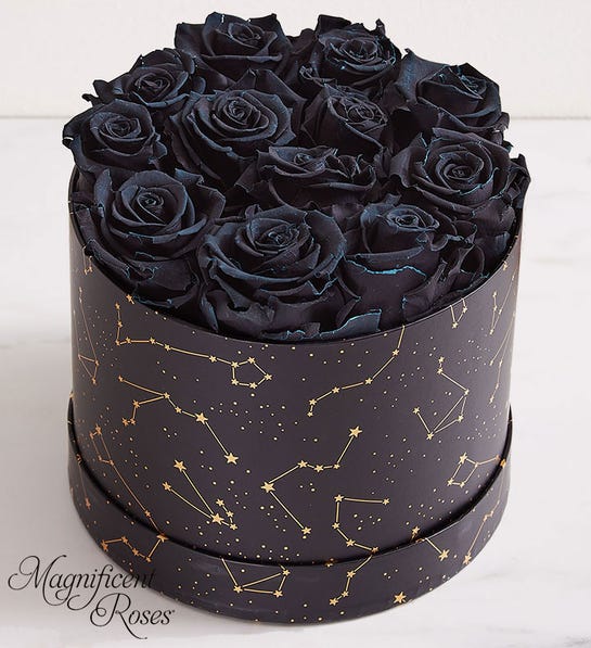 Picture of Night Sky Magnificent Roses zodiac compatibility gift