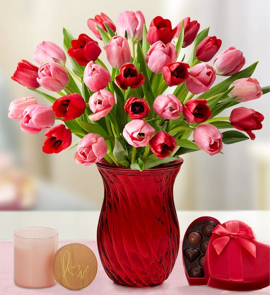Picture of tulips mixed bouquet