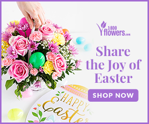 An ad for the 1-800-Flowers.com Easter collection