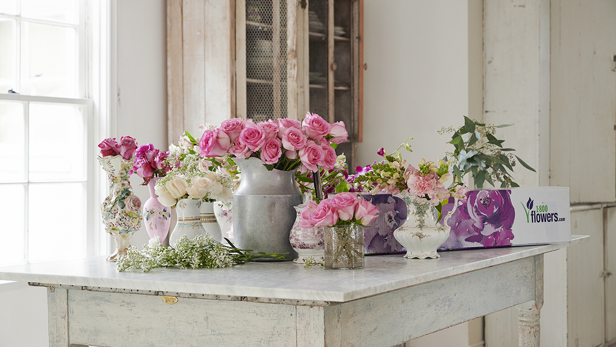 romantic florals with flower arrangements by Rachel Ashwell