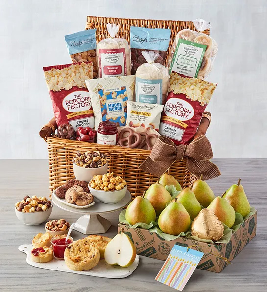 a photo of why every birthday is special: birthday gift basket