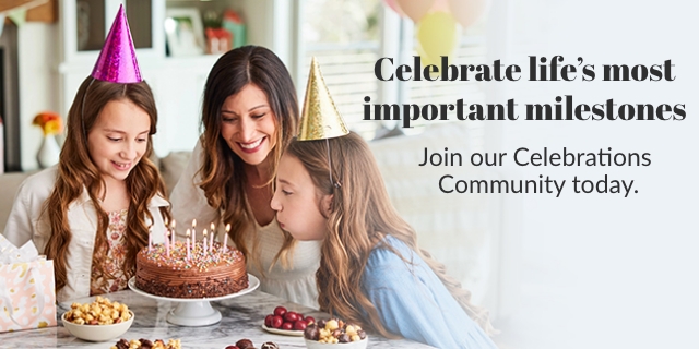 An ad for the Celebrations Community from 1-800-Flowers.com