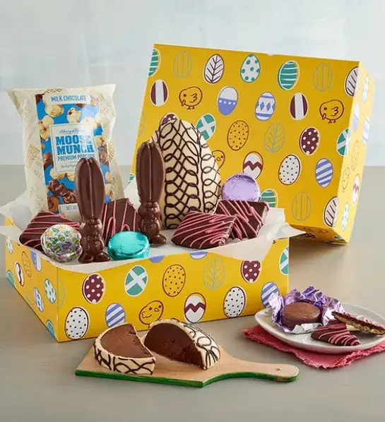 Foto de una idea única de regalo de Pascua: una caja de dulces de Pascua