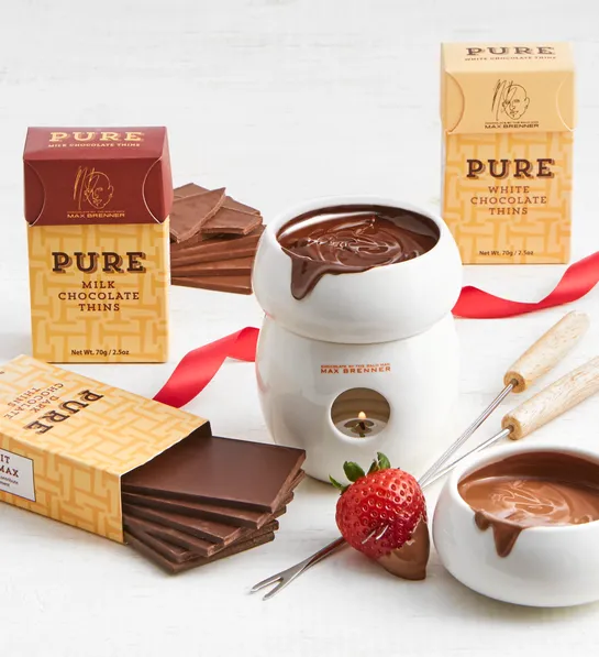 Max Brenner Fondue Set with Chocolates