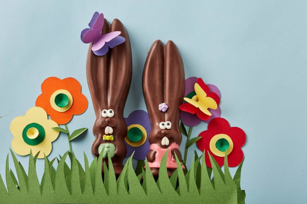 Foto de Mr. Ears y Mrs. Ears, conejitos de Pascua de chocolate