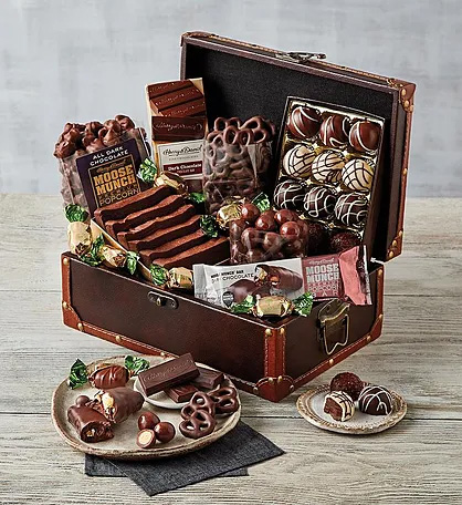 a photo of gift ideas: chest of chocolates