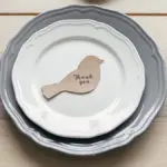 a photo of a thank you gift: plate with thank you message