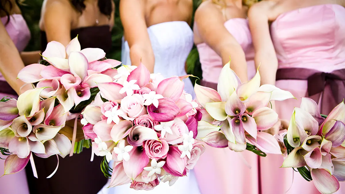 A photo of summer wedding flowers with sentimental flowers