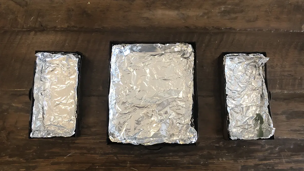 a photo of diy crafts: aluminum foil in trays