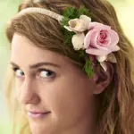 a photo of prom flowers: flower headband