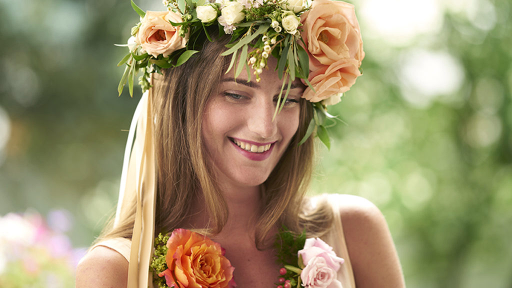 a photo of diy prom flowers: flower crown