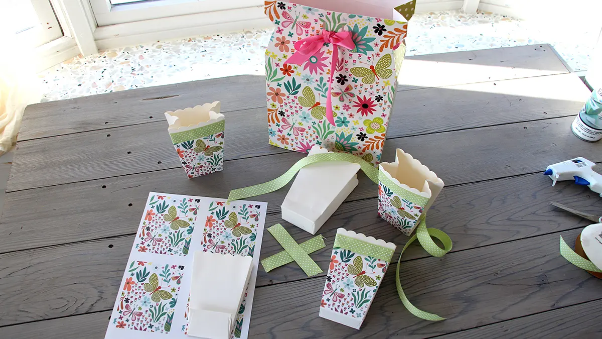 a photo of diy crafts: popcorn containers