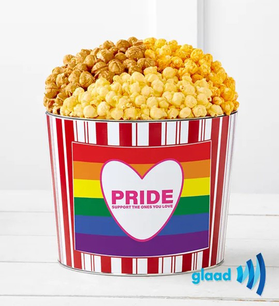 a photo of tins with pride popcorn