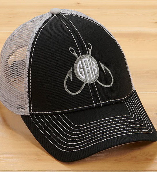 a photo of father's day gift guide with monogram trucker hat
