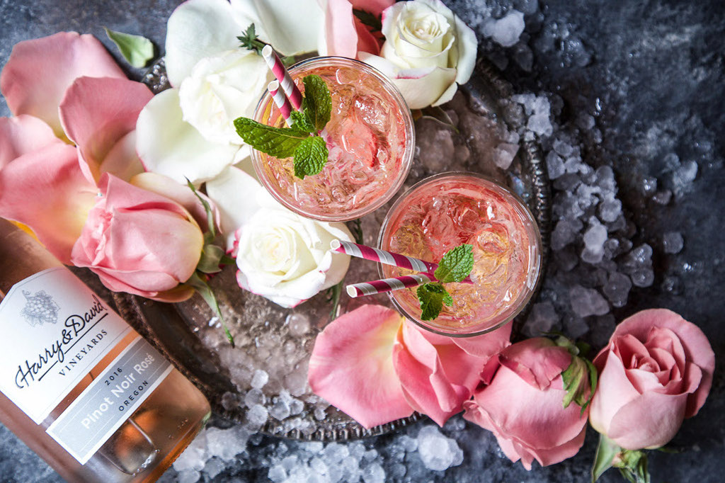 a photo of a rose cocktail