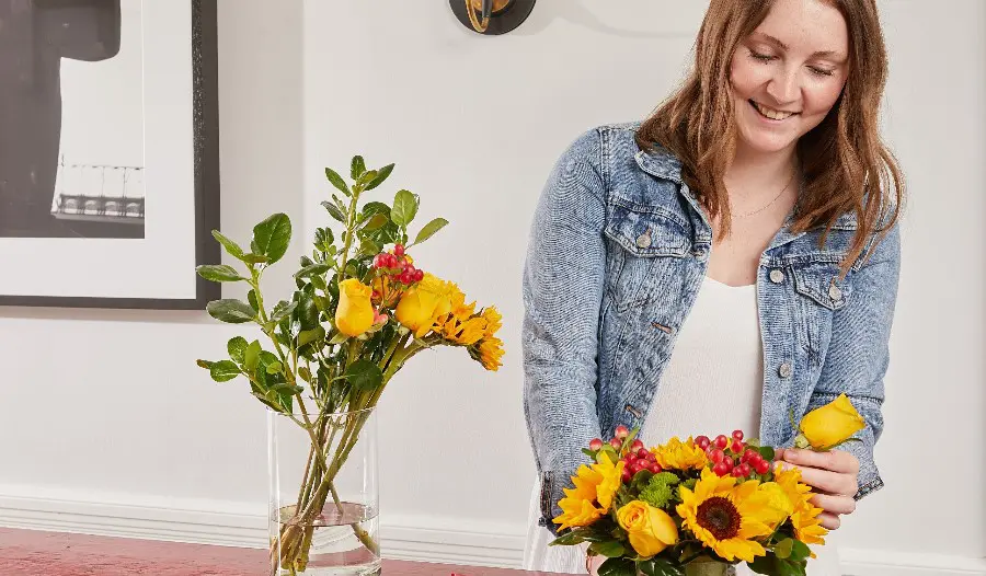 national sisters' day with woman arranging flowers