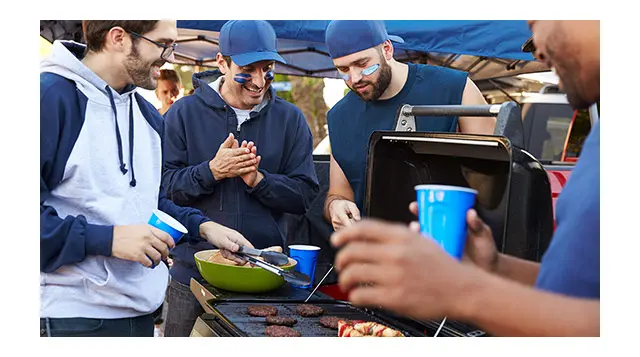 Photo of a tailgating party that's one way people are celebrating fall