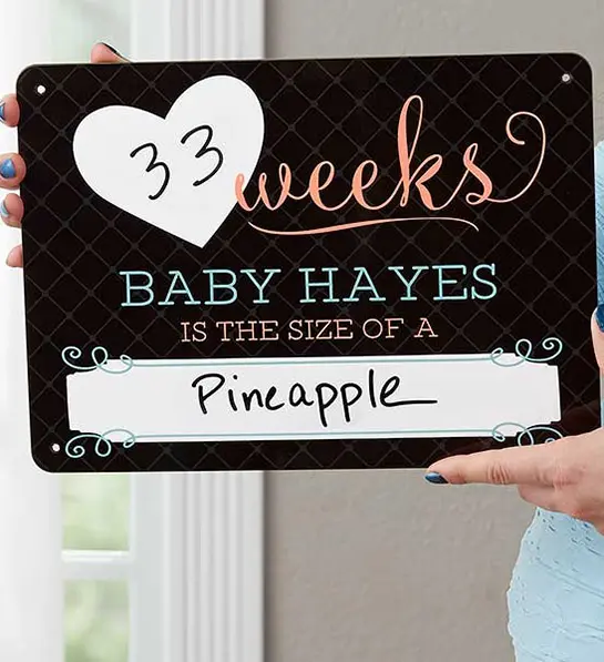 gifts for pregnant women Pregnancy Countdown Personalized Dry Erase Sign