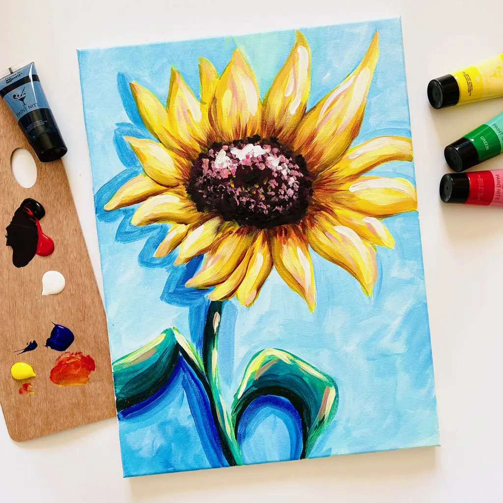 how to paint a flower with step 7